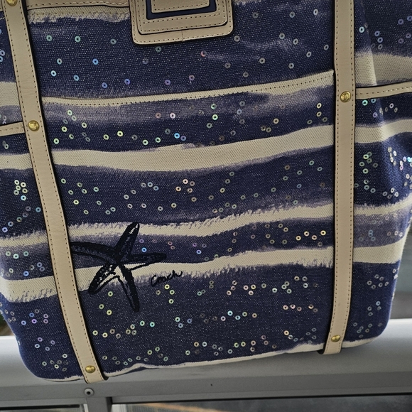 Authentic  Coach Audrey canvas large tote  #19574 EUC RARE  V-G - Picture 5 of 12